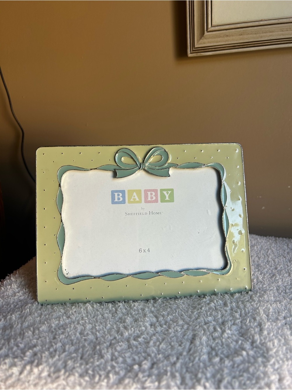 Sheffield Home Pale Green Baby Frame with Bow Accent